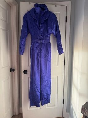 Vintage NILS electric blue One-Piece Ski Suit 80’s 90’s size 10